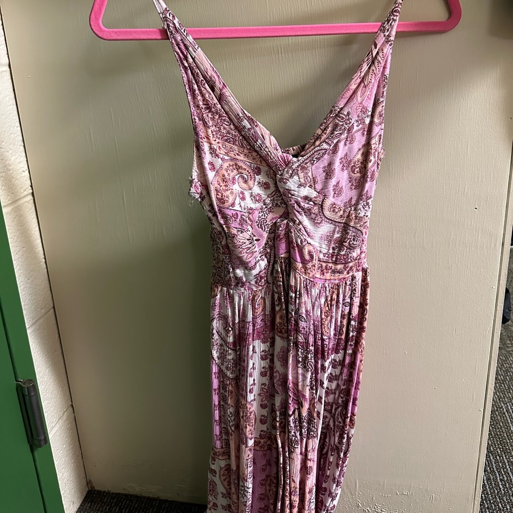 Angie Pink and Cream Patterned Dress